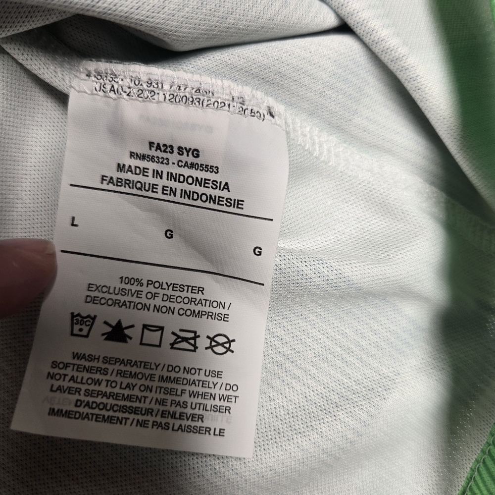 Nike Liverpool FC White/Green Away Soccer Jersey Men's Large - Picture 7 of 7